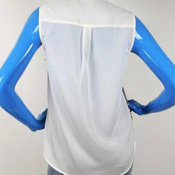 Ivanka Trump Sleeveless Blouse S 4 6 Shirt Geo - Picture 7 of 7